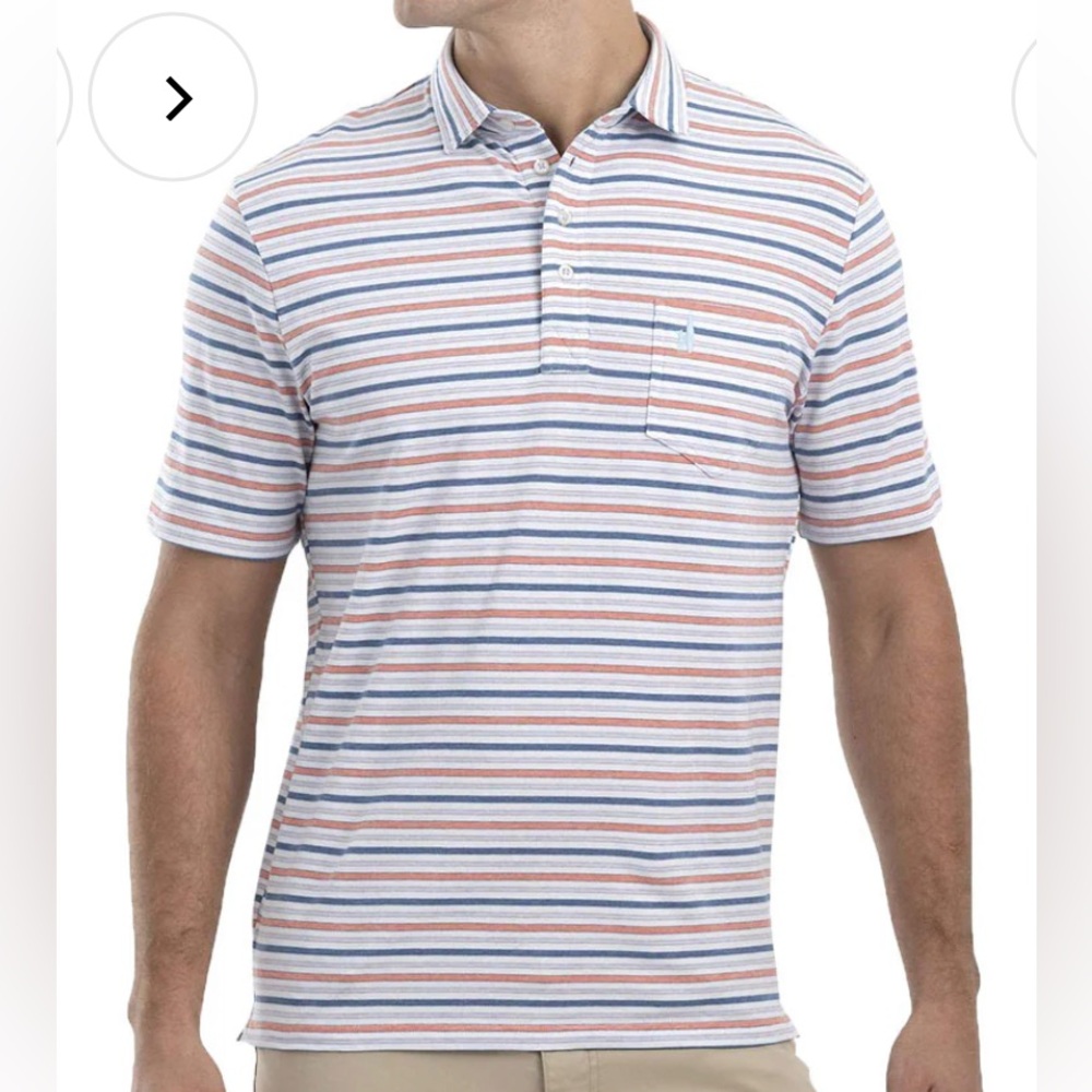 Johnnie-O Men’s Bale Stripe 4 Button Polo Size Large